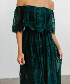 BB Custom Caroline Lace Maxi Dress | Emerald Dresses