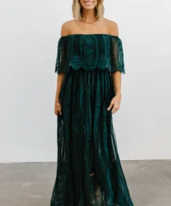 BB Custom Caroline Lace Maxi Dress | Emerald Dresses