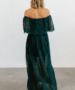 BB Custom Caroline Lace Maxi Dress | Emerald Dresses