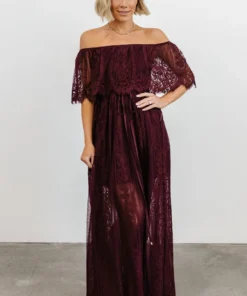BB Custom Dresses Caroline Lace Maxi Dress | Mulberry