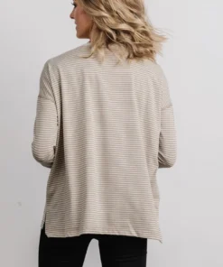 IL Casey Henley Long Sleeve Top | Taupe