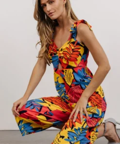 SL Jumpsuits Catalina Cut Out Jumpsuit | Multi Color Print