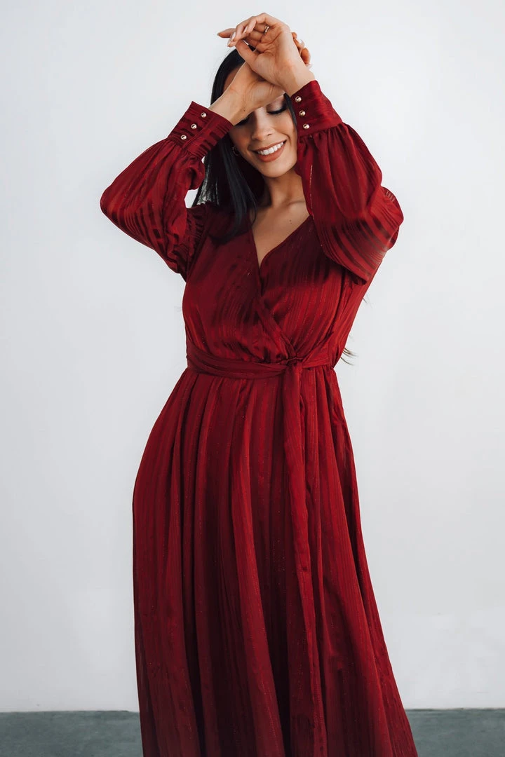 RR Dresses Celeste Shimmer Maxi Dress | Burgundy 2 RR Dresses Celeste Shimmer Maxi Dress | Burgundy