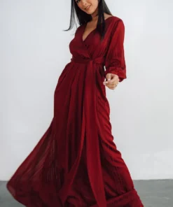 RR Dresses Celeste Shimmer Maxi Dress | Burgundy 9 RR Dresses Celeste Shimmer Maxi Dress | Burgundy