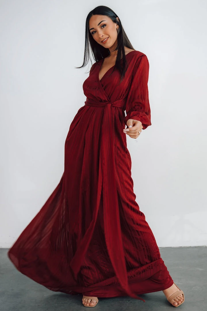 RR Dresses Celeste Shimmer Maxi Dress | Burgundy 3 RR Dresses Celeste Shimmer Maxi Dress | Burgundy