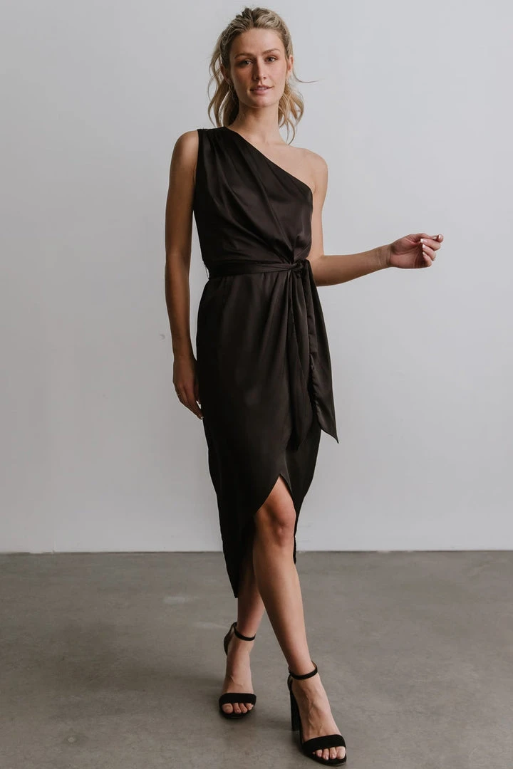 DD Celia One Shoulder Midi Dress | Black Dresses 1 DD Celia One Shoulder Midi Dress | Black Dresses
