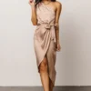 DD Celia One Shoulder Midi Dress | Champagne