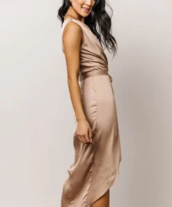 DD Celia One Shoulder Midi Dress | Champagne 15 DD Celia One Shoulder Midi Dress | Champagne