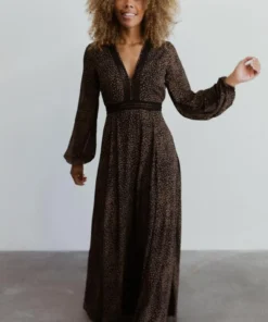 AK Dresses Cha Cha Print Maxi Dress | Black