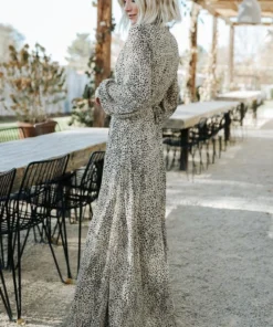 AK Dresses Cha Cha Print Maxi Dress | Taupe 11 AK Dresses Cha Cha Print Maxi Dress | Taupe