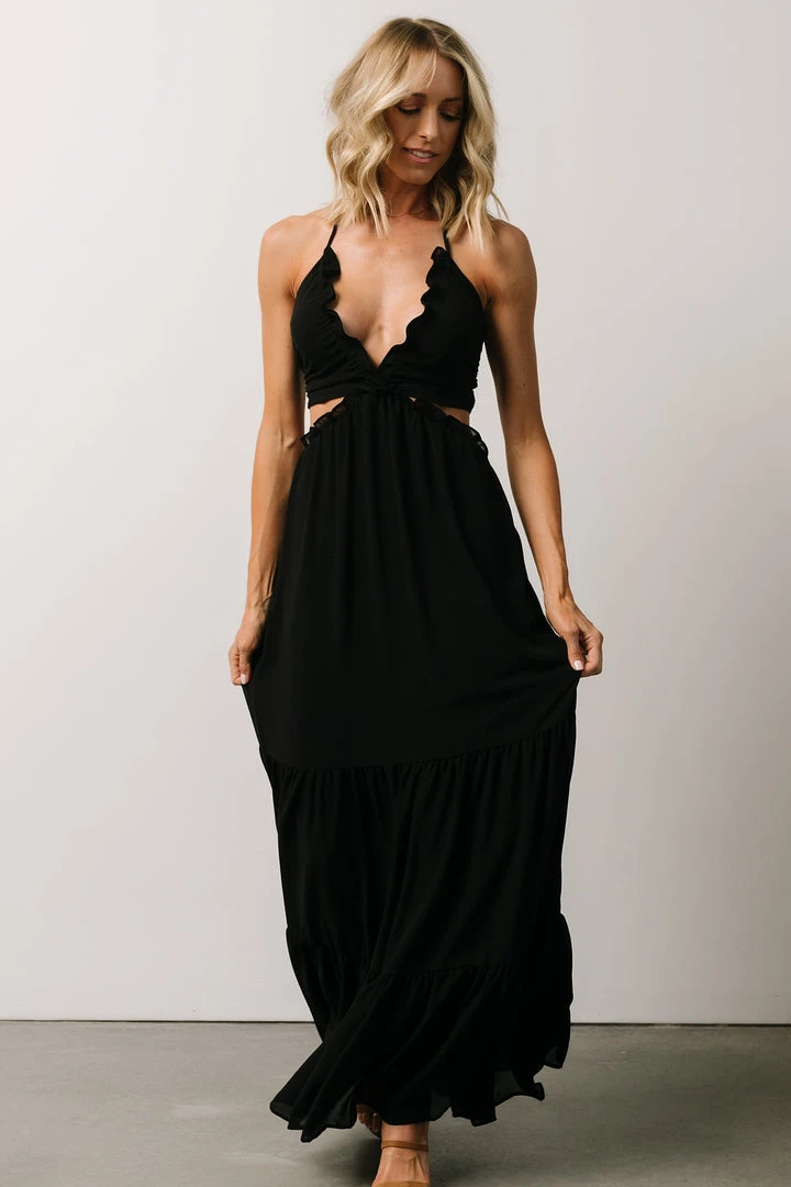 DD Dresses Cinque Terre Tie Maxi Dress | Black 4 DD Dresses Cinque Terre Tie Maxi Dress | Black