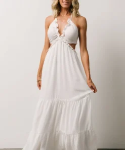 DD Cinque Terre Tie Maxi Dress | White