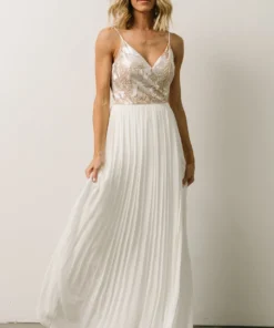 Soi Claude Lace Bodice Maxi Dress | Ivory
