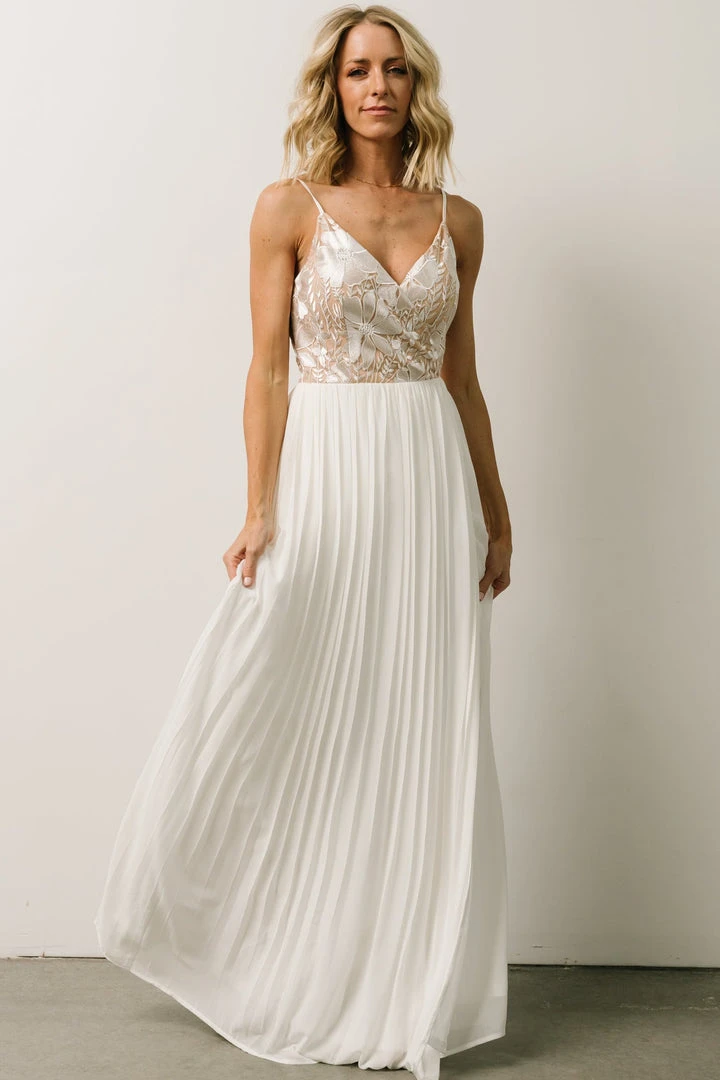 Soi Claude Lace Bodice Maxi Dress | Ivory 1 Soi Claude Lace Bodice Maxi Dress | Ivory