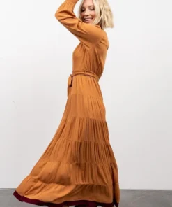 IL Dresses Colbie Tiered Maxi Dress | Camel