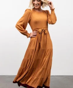 IL Dresses Colbie Tiered Maxi Dress | Camel