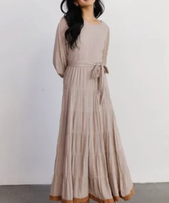 IL Dresses Colbie Tiered Maxi Dress | Taupe