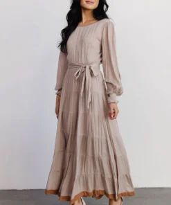 IL Dresses Colbie Tiered Maxi Dress | Taupe