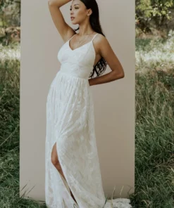 JH Dresses Cozette Lace Gown | White