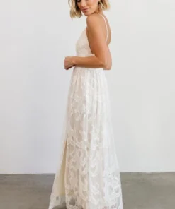 JH Dresses Cozette Lace Gown | White