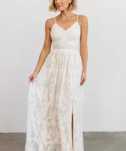 JH Dresses Cozette Lace Gown | White