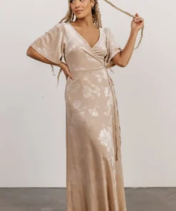 BB Custom Danielle Embossed Velvet Maxi Dress | Shell Dresses