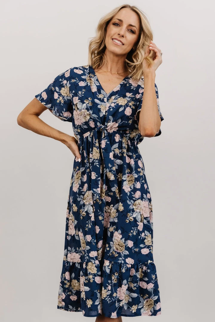 HAY Dresses Daphne Midi Dress | Blue Floral 4 HAY Dresses Daphne Midi Dress | Blue Floral