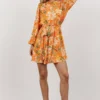 FT Dresses Della Mini Dress | Orange Floral