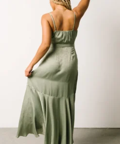 FT Desiree Ruffle Hem Dress | Dusty Sage Dresses