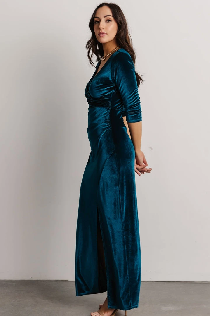 BB Custom Devman Bodycon Velvet Maxi Dress | Peacock Shop All 3 BB Custom Devman Bodycon Velvet Maxi Dress | Peacock Shop All
