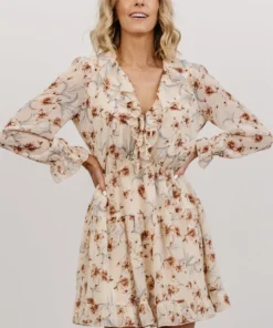 AK Doris Mini Dress | Cream Floral