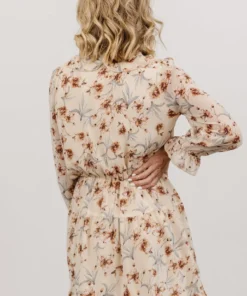 AK Doris Mini Dress | Cream Floral