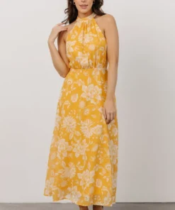 FT Dory Halter Midi Dress | Yellow Floral 11 FT Dory Halter Midi Dress | Yellow Floral
