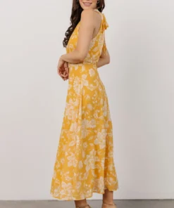 FT Dory Halter Midi Dress | Yellow Floral 15 FT Dory Halter Midi Dress | Yellow Floral
