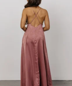 FT Dover Satin Maxi Dress | Mauve Dresses