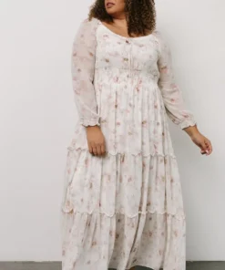 BB Custom Eden Smocked Maxi Dress | Mauve Print