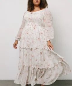 BB Custom Eden Smocked Maxi Dress | Mauve Print