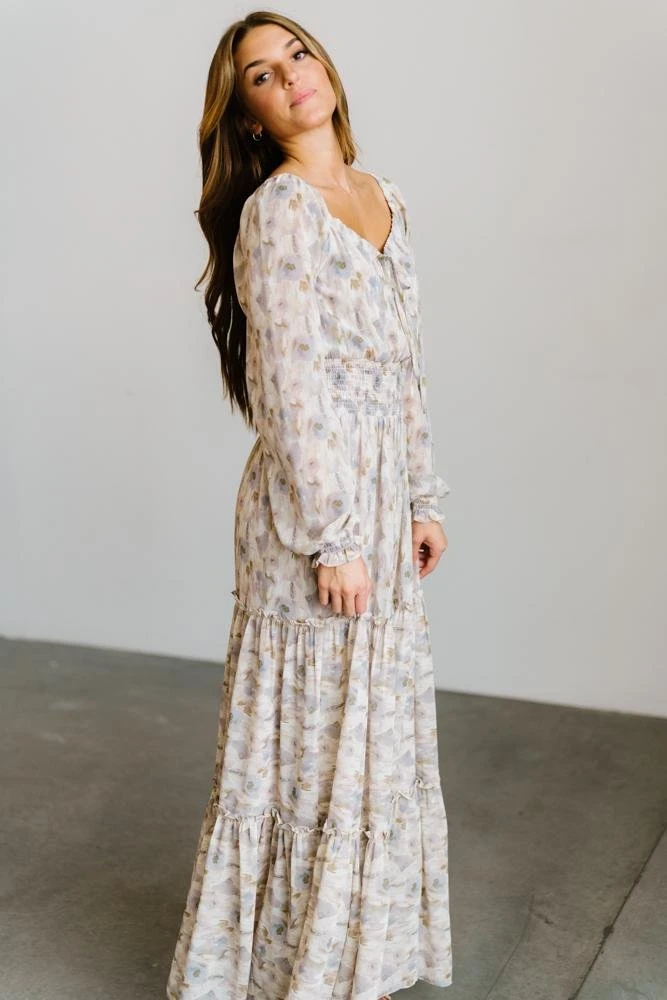 BB Custom Dresses Eden Smocked Maxi Dress | Purple Watercolor 5 BB Custom Dresses Eden Smocked Maxi Dress | Purple Watercolor