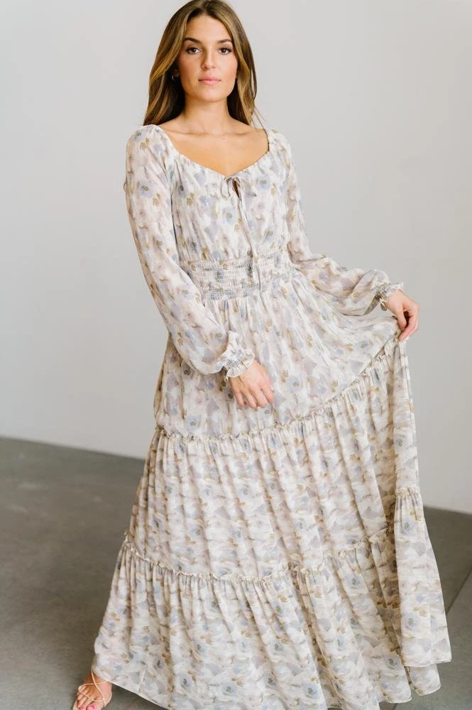 BB Custom Dresses Eden Smocked Maxi Dress | Purple Watercolor 1 BB Custom Dresses Eden Smocked Maxi Dress | Purple Watercolor