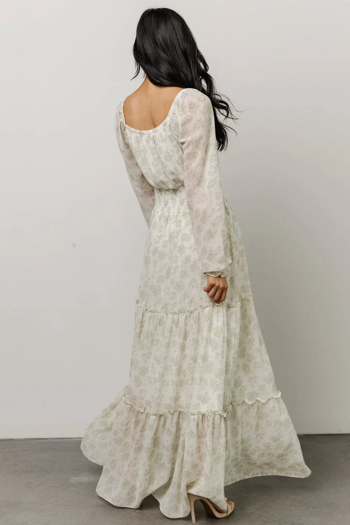 BB Custom Eden Smocked Maxi Dress | Sage Print Dresses 6 BB Custom Eden Smocked Maxi Dress | Sage Print Dresses