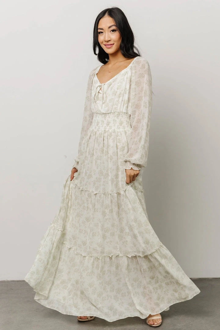 BB Custom Eden Smocked Maxi Dress | Sage Print Dresses 2 BB Custom Eden Smocked Maxi Dress | Sage Print Dresses
