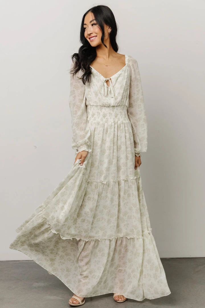 BB Custom Eden Smocked Maxi Dress | Sage Print Dresses 7 BB Custom Eden Smocked Maxi Dress | Sage Print Dresses