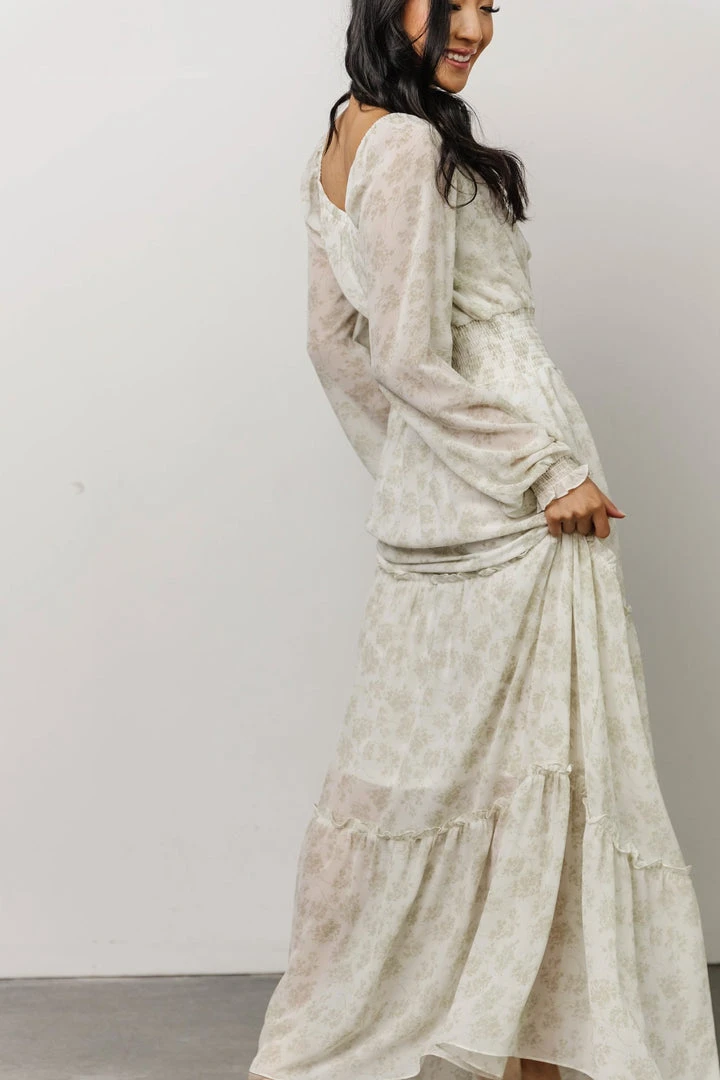BB Custom Eden Smocked Maxi Dress | Sage Print Dresses 3 BB Custom Eden Smocked Maxi Dress | Sage Print Dresses