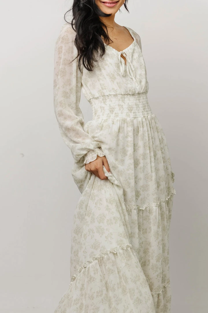 BB Custom Eden Smocked Maxi Dress | Sage Print Dresses 4 BB Custom Eden Smocked Maxi Dress | Sage Print Dresses