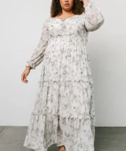 BB Custom Eden Smocked Maxi Dress | Slate Print