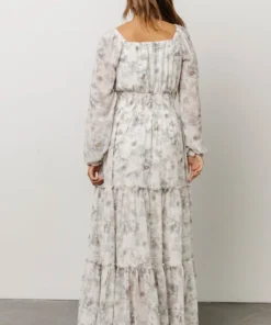 BB Custom Eden Smocked Maxi Dress | Slate Print