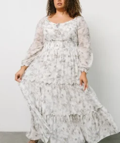 BB Custom Eden Smocked Maxi Dress | Slate Print