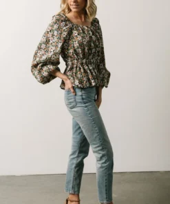 HAY Eileen Long Sleeve Peasant Top | Multi Floral 15 HAY Eileen Long Sleeve Peasant Top | Multi Floral