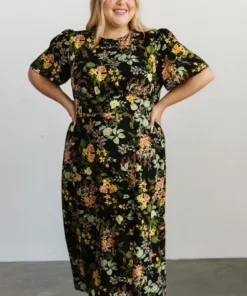 SL Eleanor Midi Dress | Black Floral Dresses 14 SL Eleanor Midi Dress | Black Floral Dresses