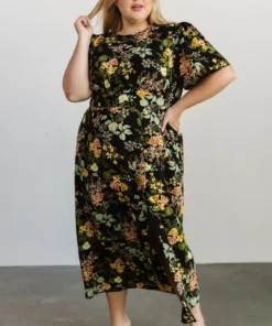 SL Eleanor Midi Dress | Black Floral Dresses 21 SL Eleanor Midi Dress | Black Floral Dresses